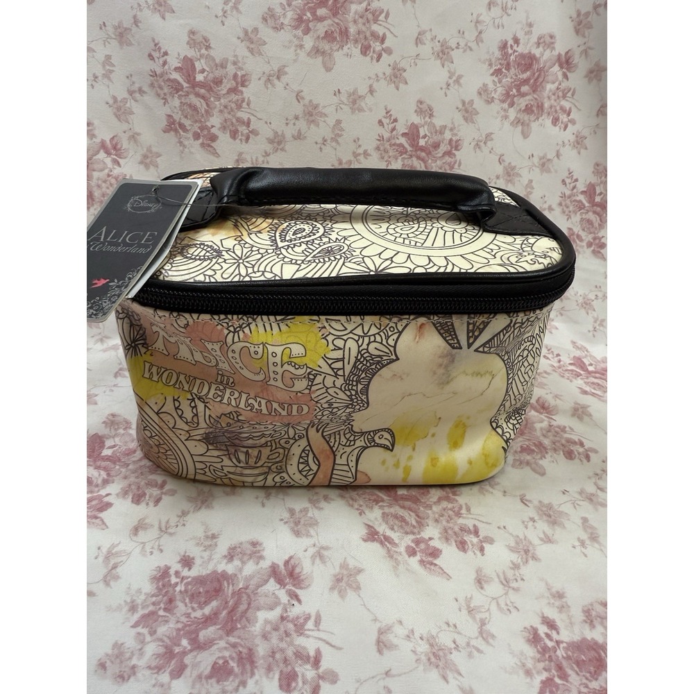 Loungefly Disney Alice in Wonderland Cosmetic Train Case Makeup Bag NWT